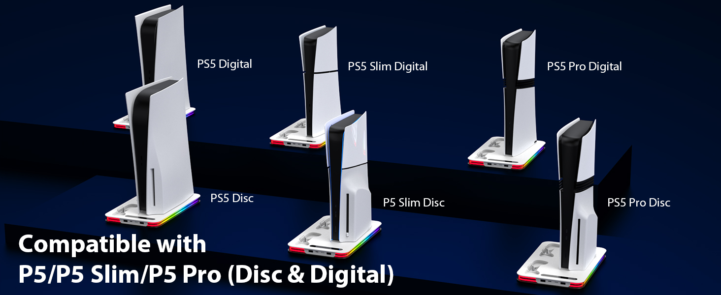 PS5 Cooling Station for PS5/Slim/Pro PS5/Slim/Pro Stand and Cooling Station