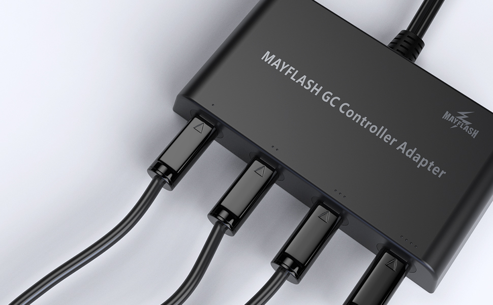 MAYFLASH GameCube Controller Adapter for Wii U, PC Windows and Nintendo Switch, 4 Ports