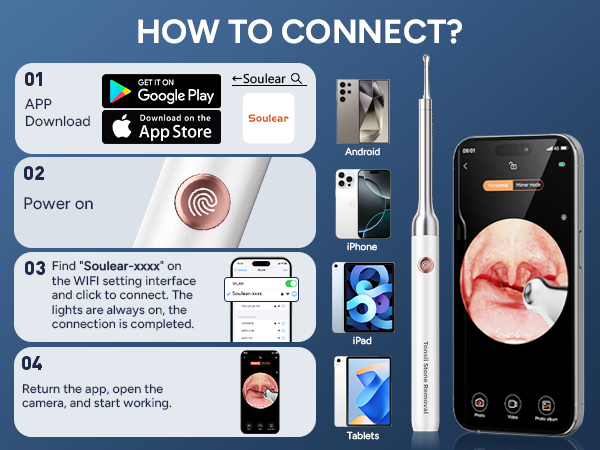 Tonsil Stone Remover with Camera