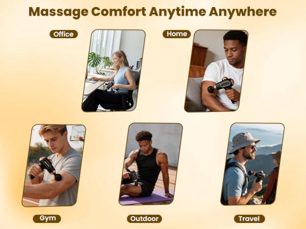 use the massage gun anywhere, anytime