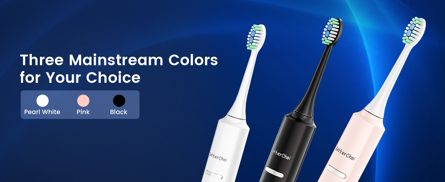 Black, White and Pink Toothbrush