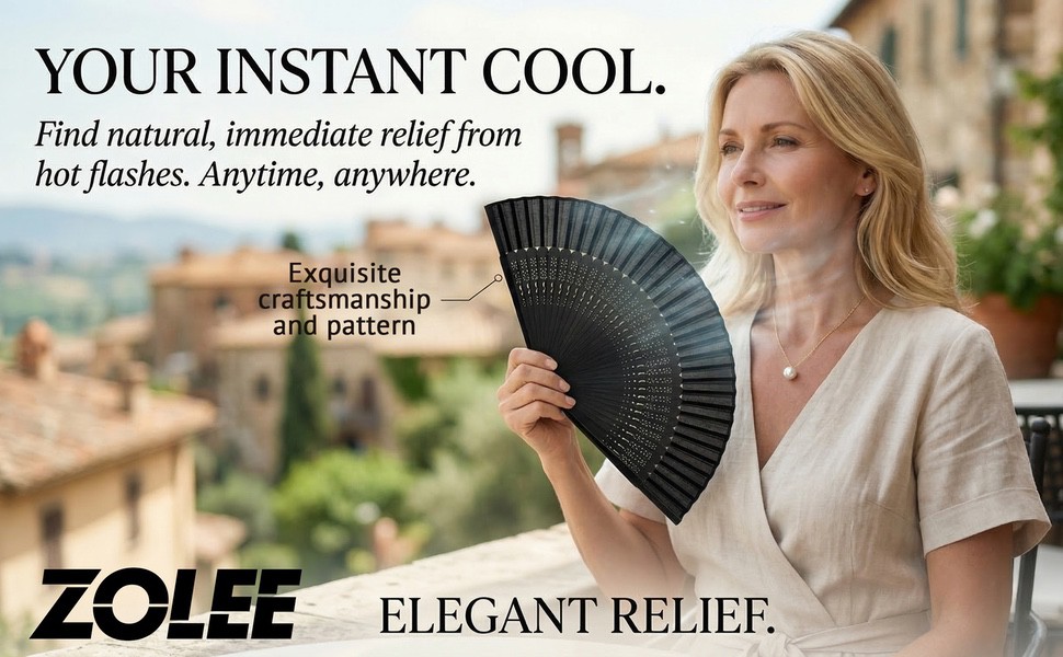 Zolee hand fan for women foldable