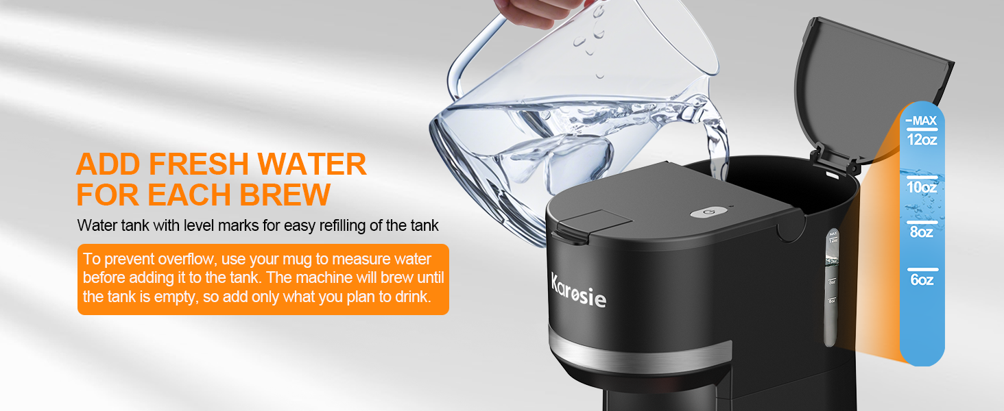 Add Fresh Water For Each Brew