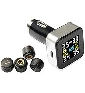 VESAFE Wireless Tire Pressure Monitoring System, Universal TPMS with Full-Color Real-Time Display...