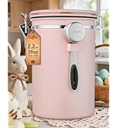 Veken Coffee Canister, 39OZ Large, Airtight Stainless Steel Food Storage Container for 2.2lbs Cof...