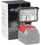 LIVOWALNY Portable LED Work Light for Milwaukee m18 Battery, 20W 2000LM Cordless Flood Lights for...