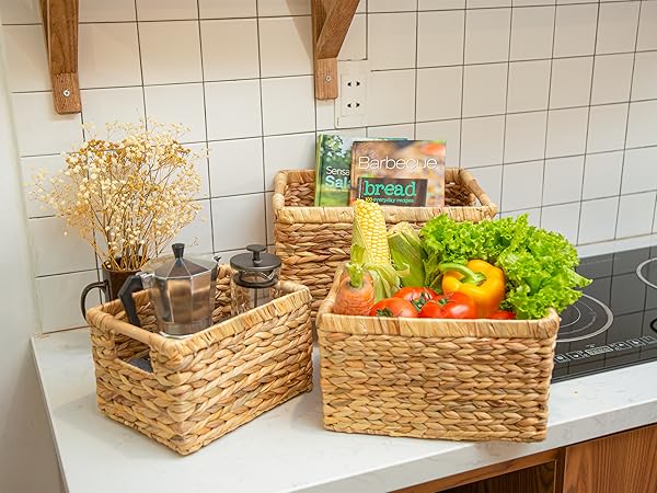 wicker baskets for storage medium