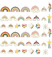 Bulk Gold Enamel Charms for Jewelry Making, Colorful Metal Charms Pendant for Bracelet Necklace a...