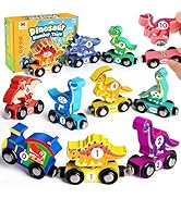 Helsort Wooden Dinosaur Train Set, Magnetic Dinosaur Toys and Number Train for Toddlers, Educatio...