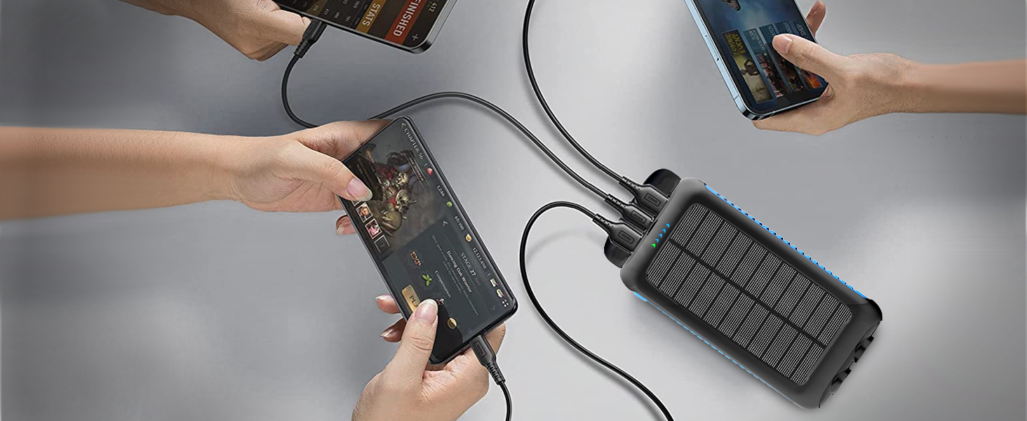 Father&amp;#39;s Day,portable charger for camping, power bank with solar panels,battery bank,battery pack