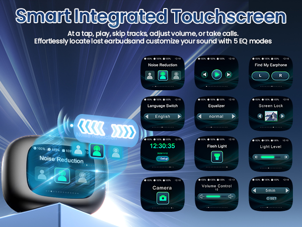 Latest wireless earbuds with touchscreen for sports