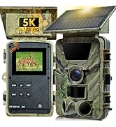 LANTOOCAM Solar Trail Camera, 5K WiFi Game Camera, 5200mAh Forever Power, 64GB SD Card, IP66 Wate...
