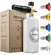 MEKOH Foam Cannon for Pressure Washer, 4000psi Car Wash Foam Gun, 1 Liter Foam Sprayer, Pressure ...