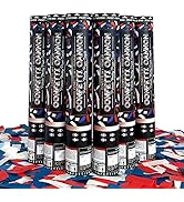 Confetti Sky [6 Pack] 12 Inch Confetti Cannons | Patriotic Confetti Poppers for 4th of July Celeb...