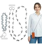 QIOFEARTH 2Pcs Crystal Phone Lanyard,Sparkling Beaded Phone Wrist Strap Universal Cell Phone Neck...