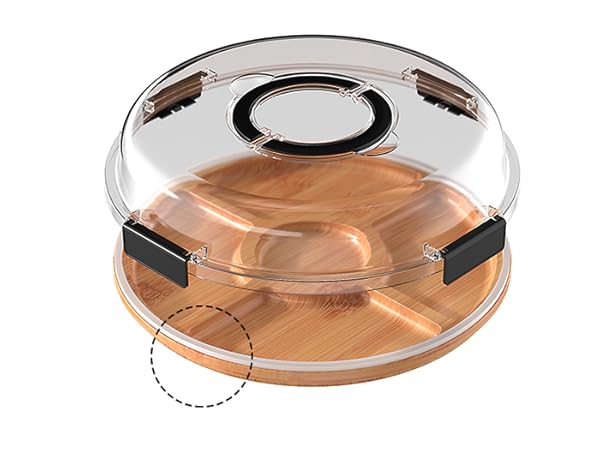 Renmxj Charcuterie Board with Clear Lid, Travel Portable Cheese Board Charcuterie Boxes
