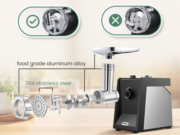 Installation for meat grinding and introduction of product materials of Huanyu electric meat grinder