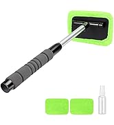 X XINDELL Windshield Glass Cleaning Tools, Microfiber Cloth Car Cleaning Tool with Extendable Han...