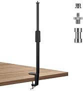 TARION Desktop Light Stand with 1/4" 3/8" Screws for Ring Light Tabletop Mount L Shape Clip Stand...