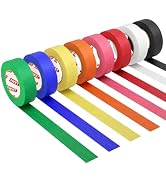 SWRT Colored Masking Tape 8 Pack, 0.6 in x 16 yd Each, Colorful Painters Tape for Crafts, Classro...