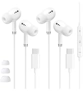 USB C Headphones for iPhone 17 16 15, Wired Earbuds with Mic &amp; Remote Control, Nosie Cancelling f...