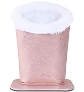 MOSISO Eyeglasses Holder, Plush Lined PU Leather Stand Case with Magnetic Base