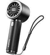 SWEETFULL Mini Fan Portable - Cute Handheld Turbo Fan with Rechargeable Battery, 5 Speeds, Small ...