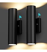 2-Pack Dusk to Dawn LED Outdoor Lighting, 12W Modern Outdoor Wall Light Fixtures, 2700K Porch Lig...