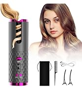 Automatic Curling Iron, Hair Curling Iron for Hair Styling, Cordless Auto Hair Curler, with 6 Tem...