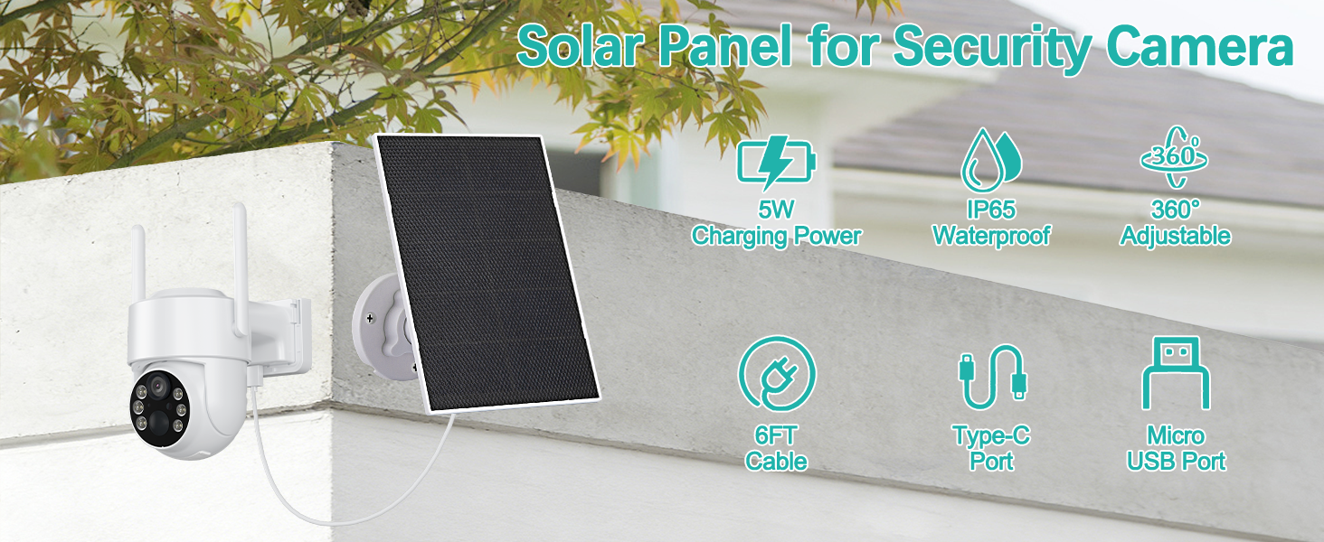 Solar Panels for Smart Security Camera