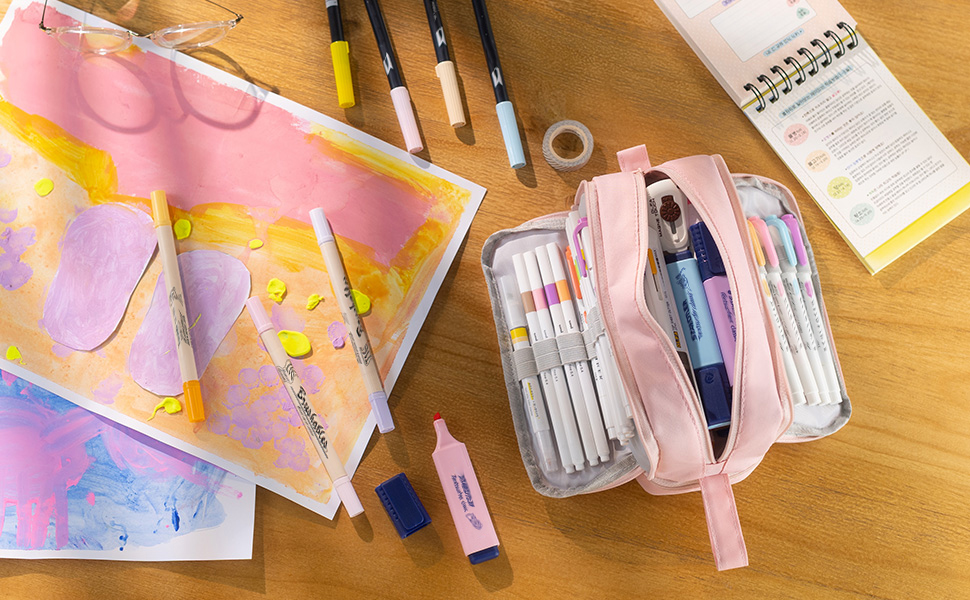this big pencil bag with 4 compartments