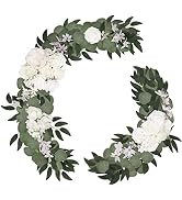 JPSOR 2pcs Artificial Wedding Arch Flowers for Ceremony, Fake Rose Garland Flower Swags for Flora...