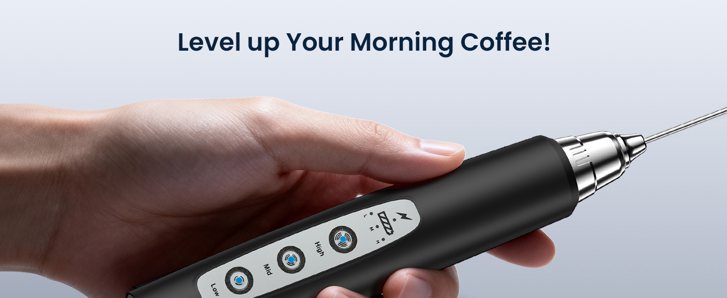 milk frothewand handheld rechargeable electric whisk drink mixer coffee hand mixer drink mixer