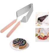 Hemobllo Cake Cutter: Stainless Steel Cake Slicer with Double Handle for Wedding Pie Server Parti...