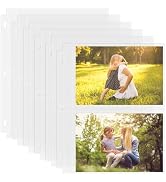 Aegero 50 Pack 5 x 7 Photo Sleeves for 3 Ring Binder(200 Pictures), Heavy-Duty Archival Photo Pag...