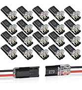 Double Wire Plug in Connector,Quick Disconnect 2 Pin Led Connector No Wire Stripping Cutting,Low ...