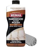 Weiman Wood Floor Polish and Restorer 32 Oz Bundle - High-Traffic Hardwood Floor, Natural Shine, ...