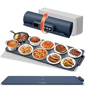 Colorlife Warming Mat for Food - Electric Warming Tray with Heat-Insulation Pad, 4-Level Temperat...