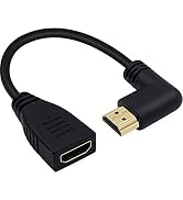 Poyiccot 8K HDMI Extension Cable, Short 8K HDMI 90 Degree Right Angle Male to Female HDMI 2.1 Cab...