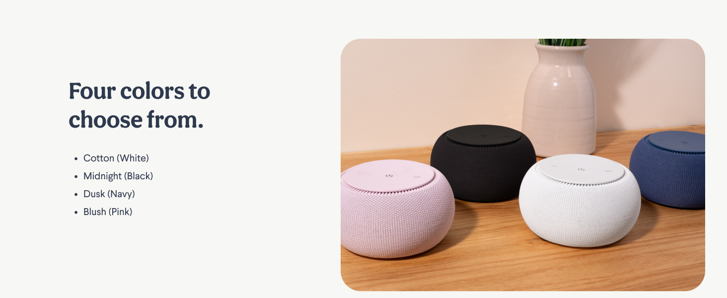 Four colors to choose from.