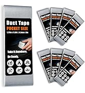 8 Pack Mini Duct Tape – Travel Size 1.77 inch x 5 inch Flat Rolls, Compact &amp; Pocket-Sized, Heavy ...