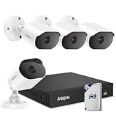 Anlapus 4K Security Camera System with AI Human Vehicle Detection, 4pcs 8MP Wired Indoor Outdoor ...