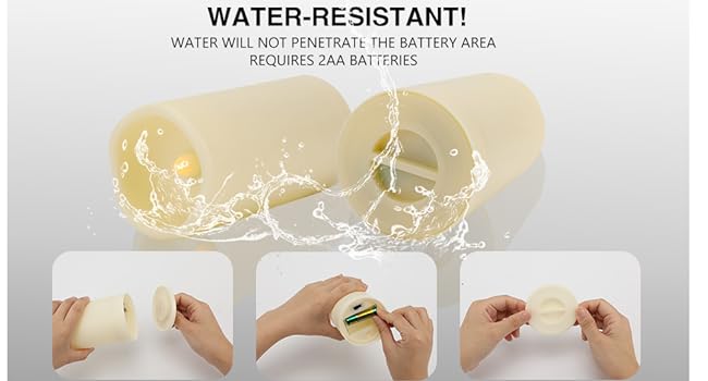 Waterproof flameless candles