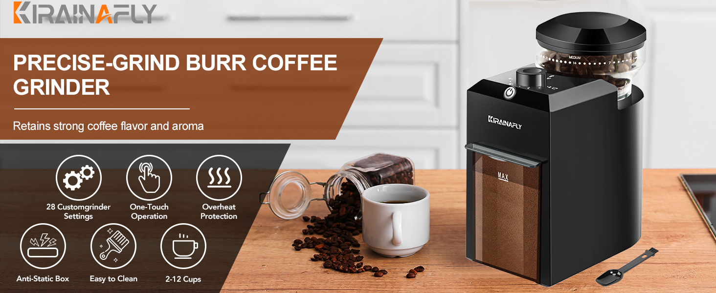 PRECISE-GRIND BURR COFFEE GRINDER