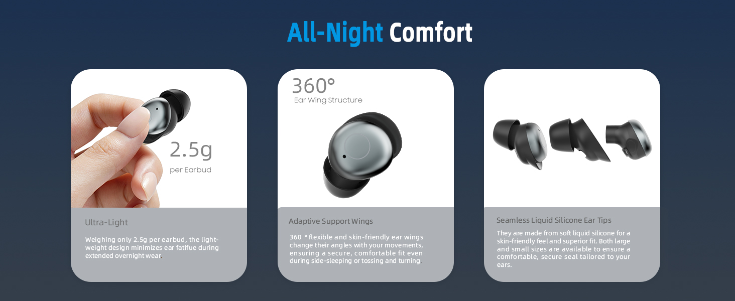 sleep noise cancelling sleep earbuds bluetooth sleepbuds for side sleepers
