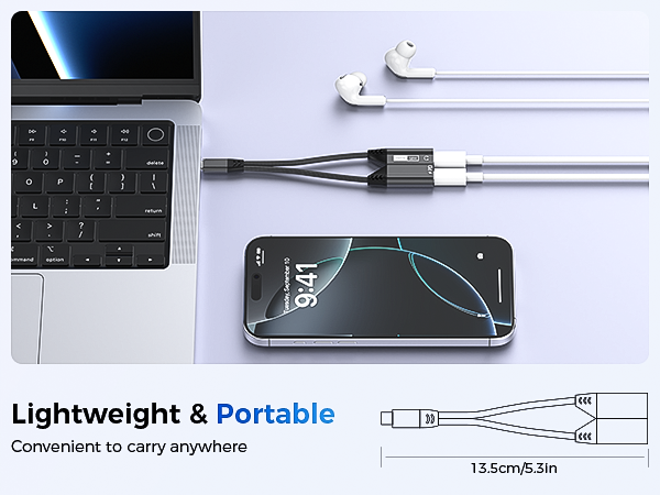 usb c splitter 1 in 2 out