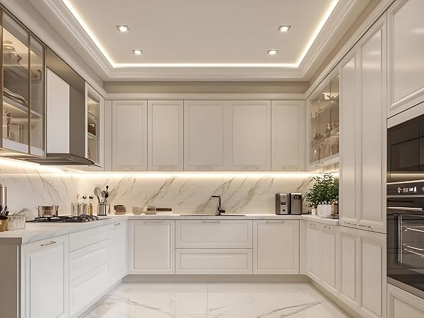3500K COB LED Strip light for Kitchen Cabinet, Bendable, Dimmable, Cuttable, Flexible, Durable