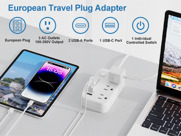 European Travel Plug Adapter