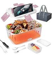 Electric Lunch Box 1.8L Larger 80W Quick Heated Food Heater for Adults Self Heating Lunch Box Por...