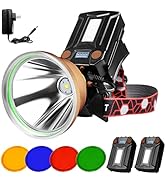 PINSAI Coon Hunting Lights,High Power LED Headlamp,Super Bright Rechargeable Headlight,Waterproof...